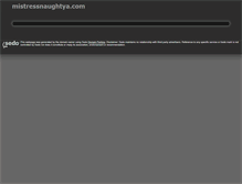 Tablet Screenshot of mistressnaughtya.com